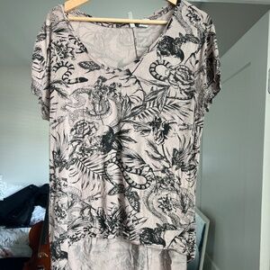 Patterned High Low Top